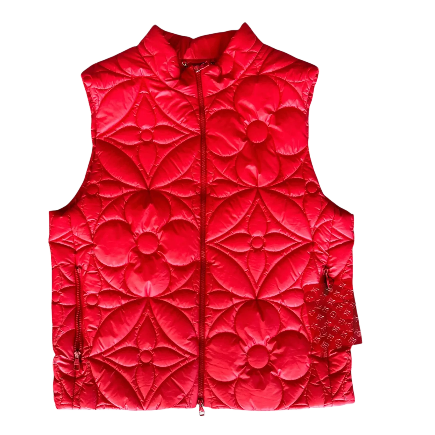Louis Vuitton 'Red Flower Monogram' Puffer Vest
