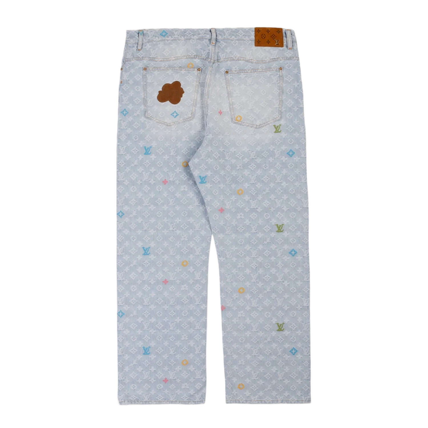Louis Vuitton 'Tyler The Creator' Light Blue Monogram Jeans - Image 2