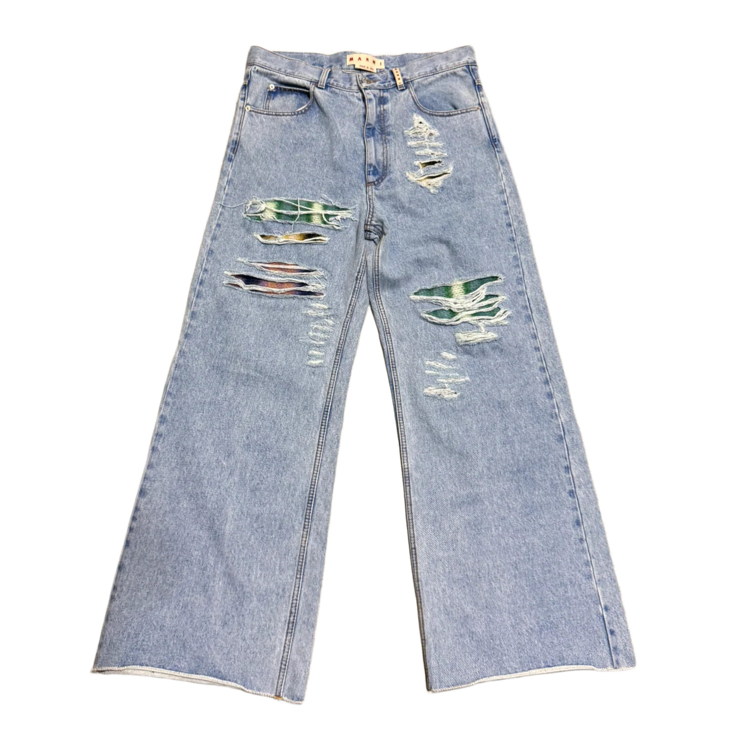 Marni 'Mohair' Blue Distressed Jeans