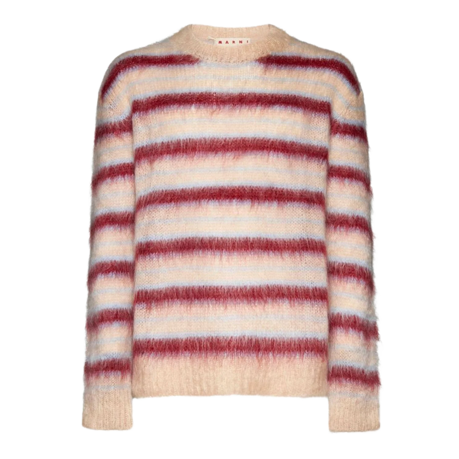 Marni 'Neutral Tan' Mohair Stripe Sweater