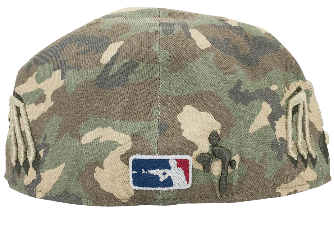 Murd333r.fm 'Green Camo' Fitted Baseball Hat - Image 2