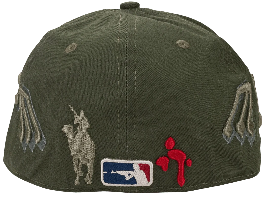 Murd333r.fm 'Green Clay' Fitted Baseball Hat - Image 2