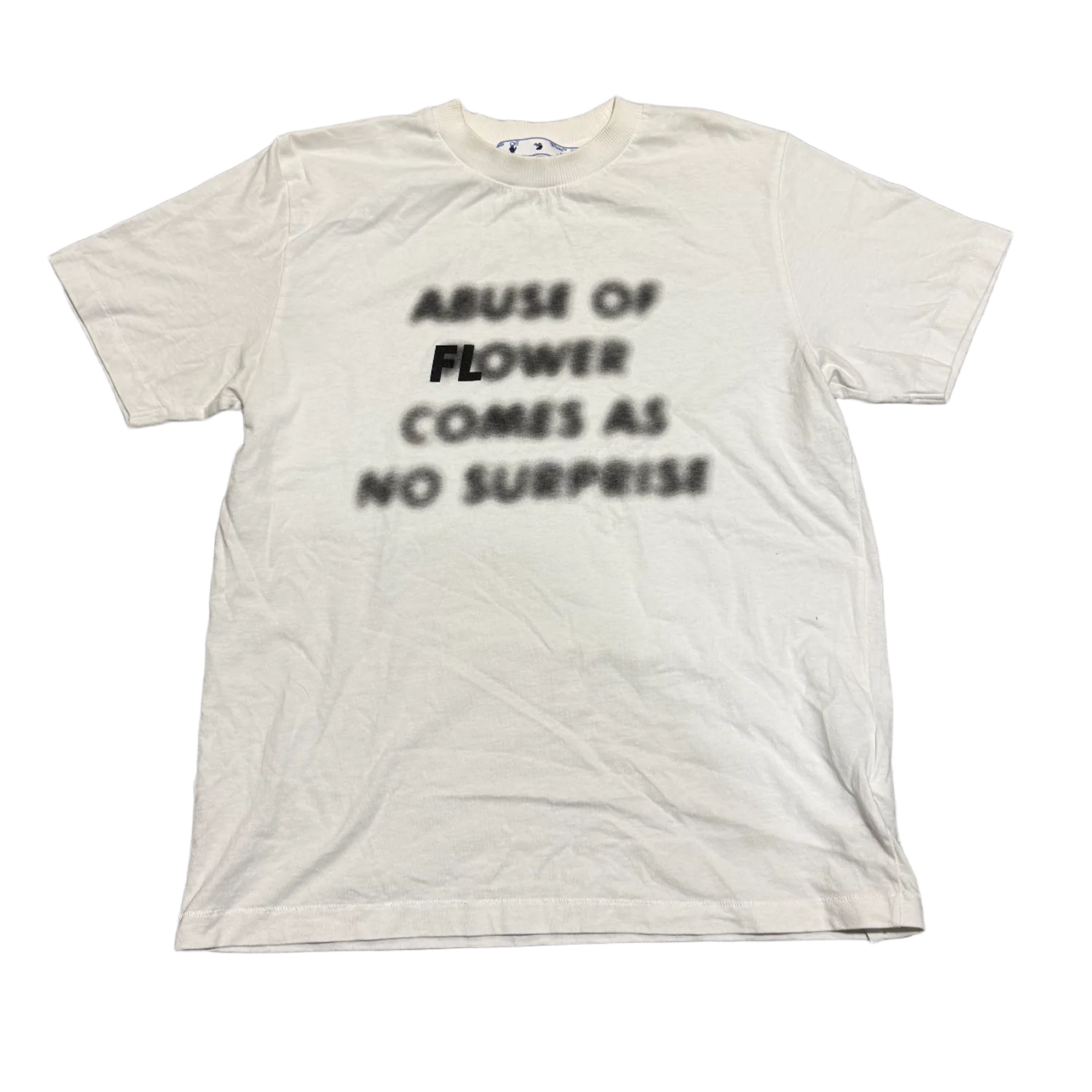 Off-White 'Abuse of Flower' White Tee