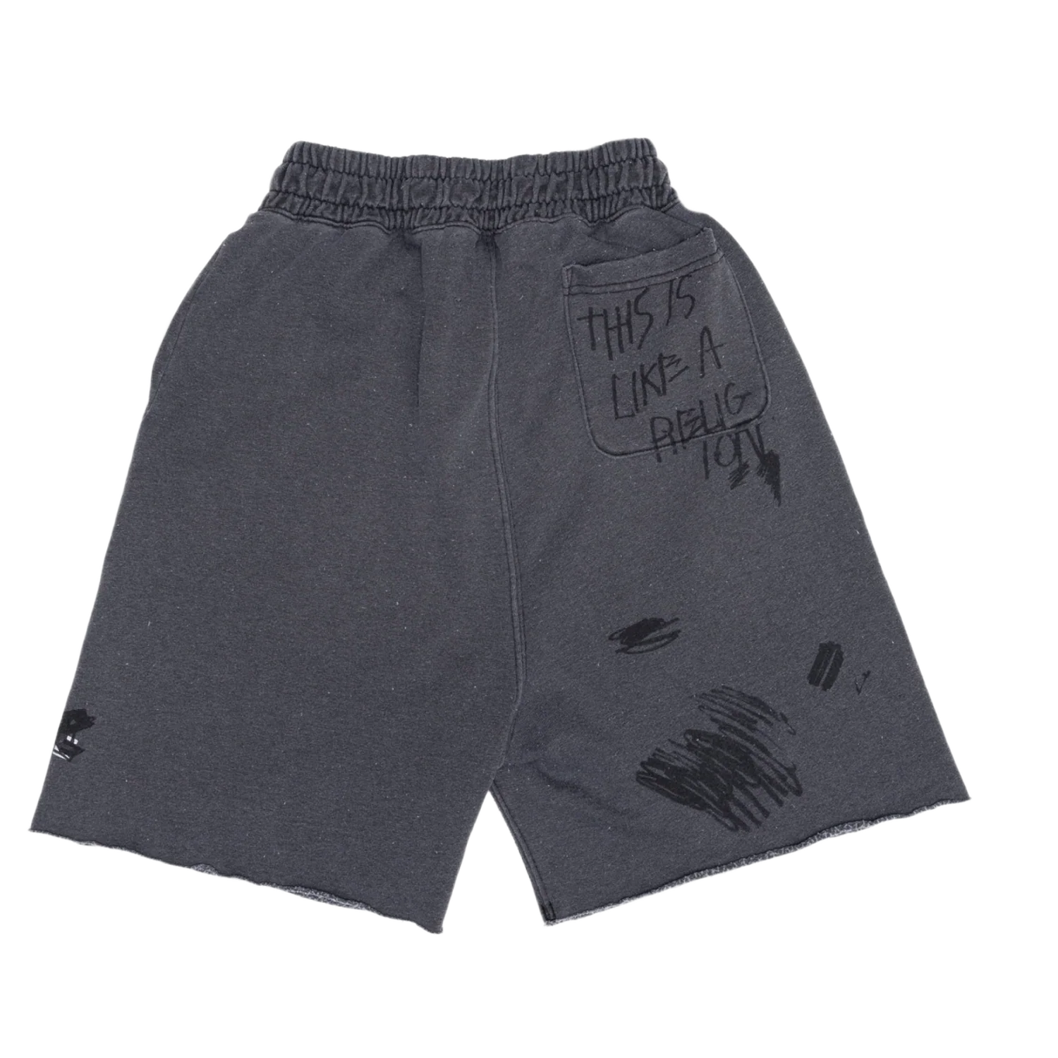 Paly 'Carrying The Message' Dark Grey Sweat Shorts - Image 2