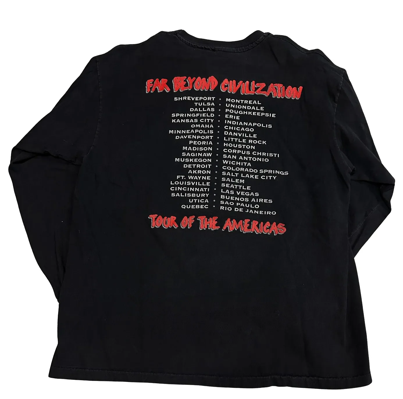 Pantera 'Far Beyond Civilization Tour' Vintage Black Longsleeve - Image 2