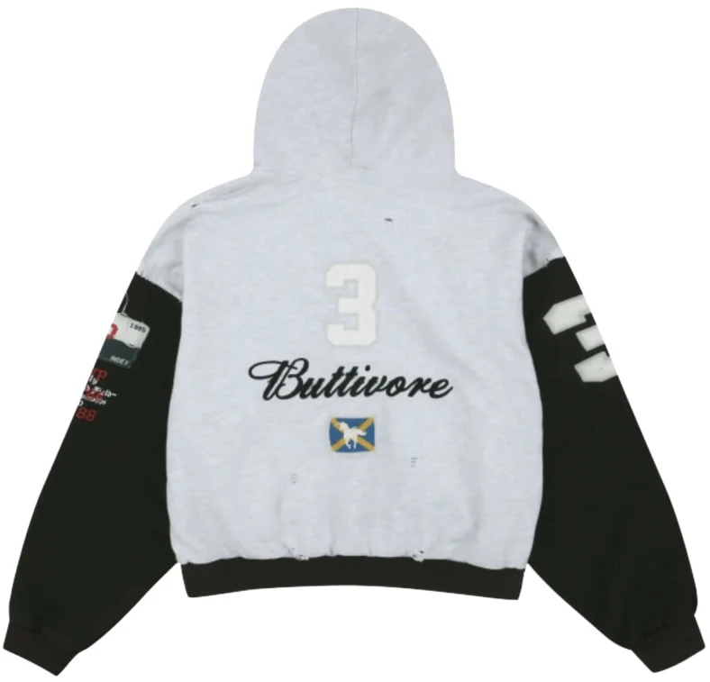 Protocol Index Buttivore Zip Hoodie - White Melange - Image 2