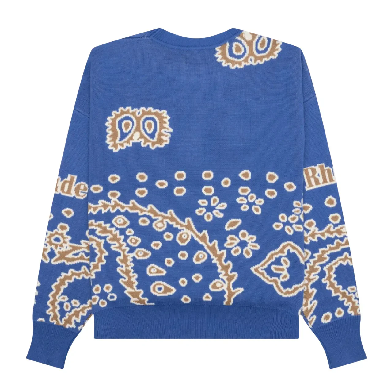 Rhude 'Bandana Knit' Light Blue Crewneck - Image 2