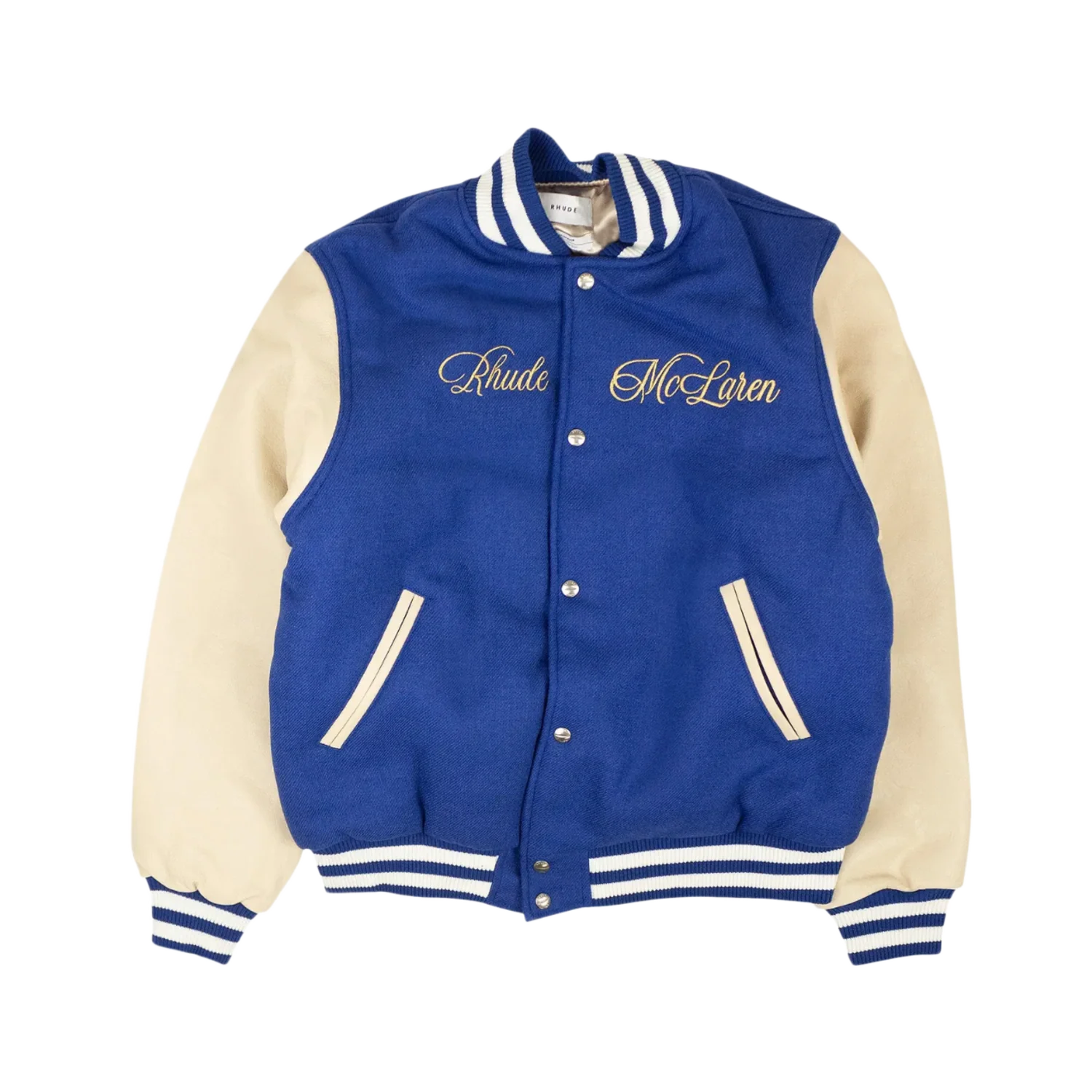 Rhude Mclaren 'Blue' Varsity Bomber Jacket