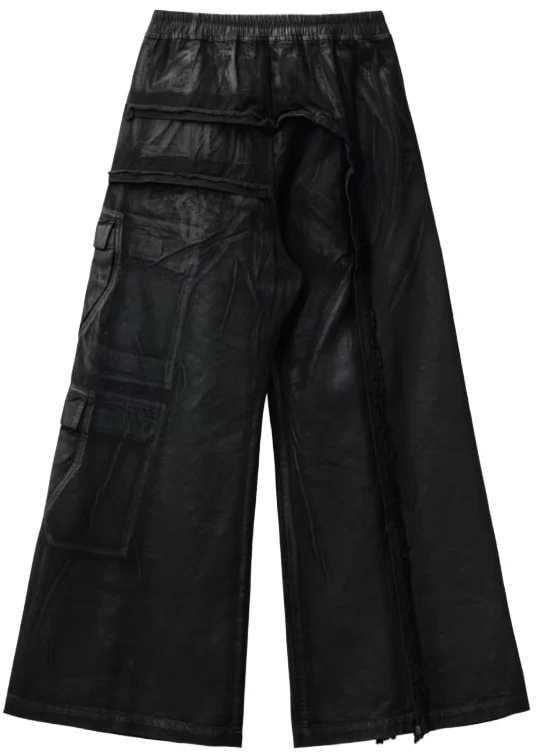 Rick Owens DRKSHDW 'Black' Imbalanced Double Cargo Jumbo Belas - Image 2
