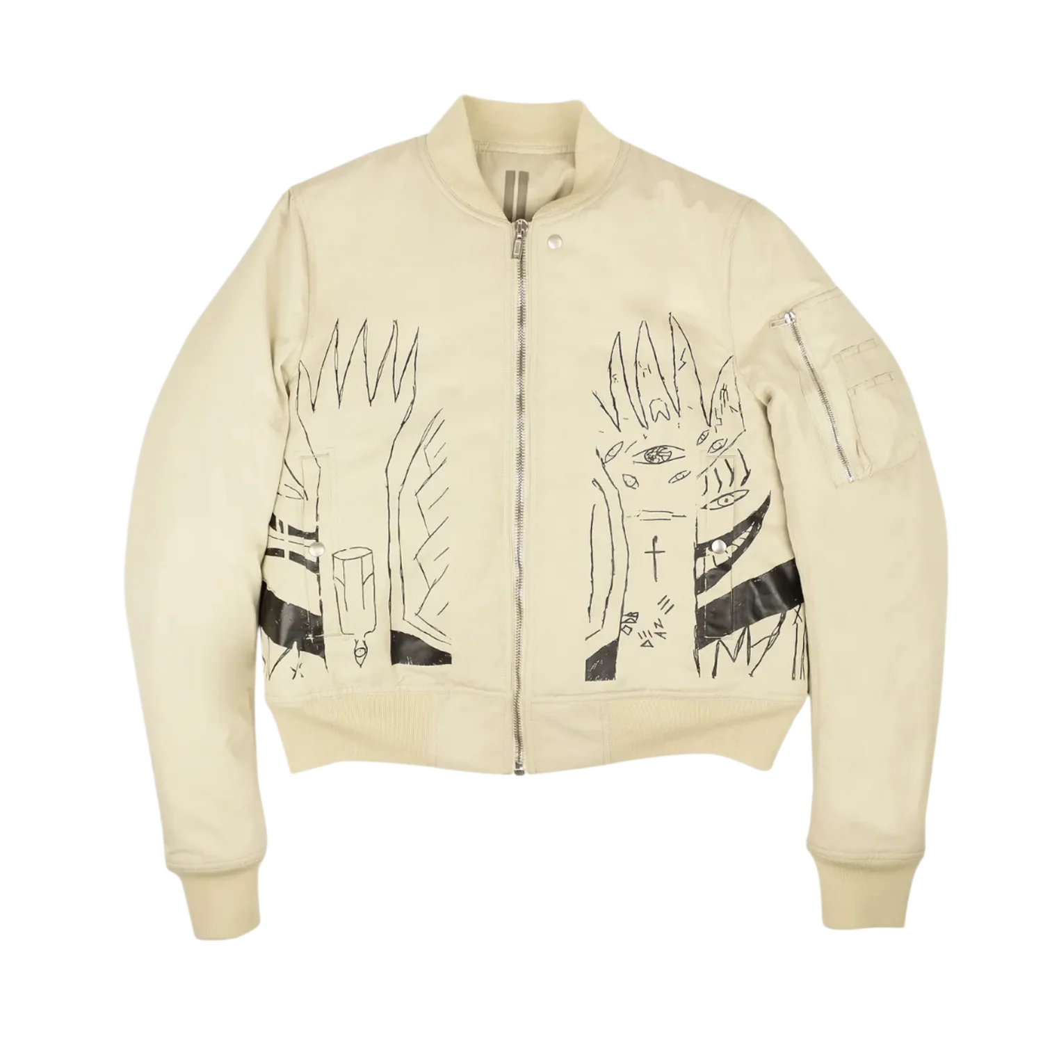 Rick Owens DRKSHDW 'Strobe Beige' Flight Bomber Jacket