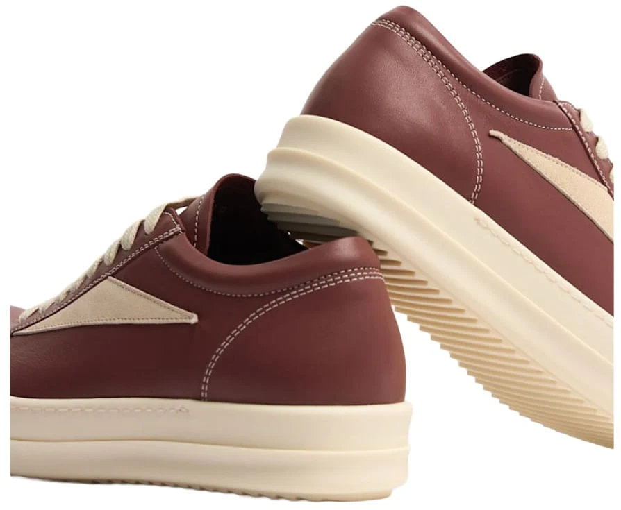 Rick Owens 'Rosewood' Leather Vintage Sneaks - Image 2