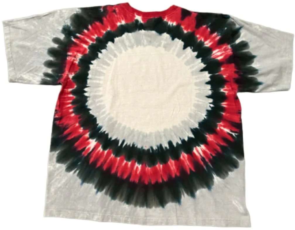 Rolling Stones 'Tongue' Red/Blue Tye Dye Rhinestone Vintage Tee - Image 2