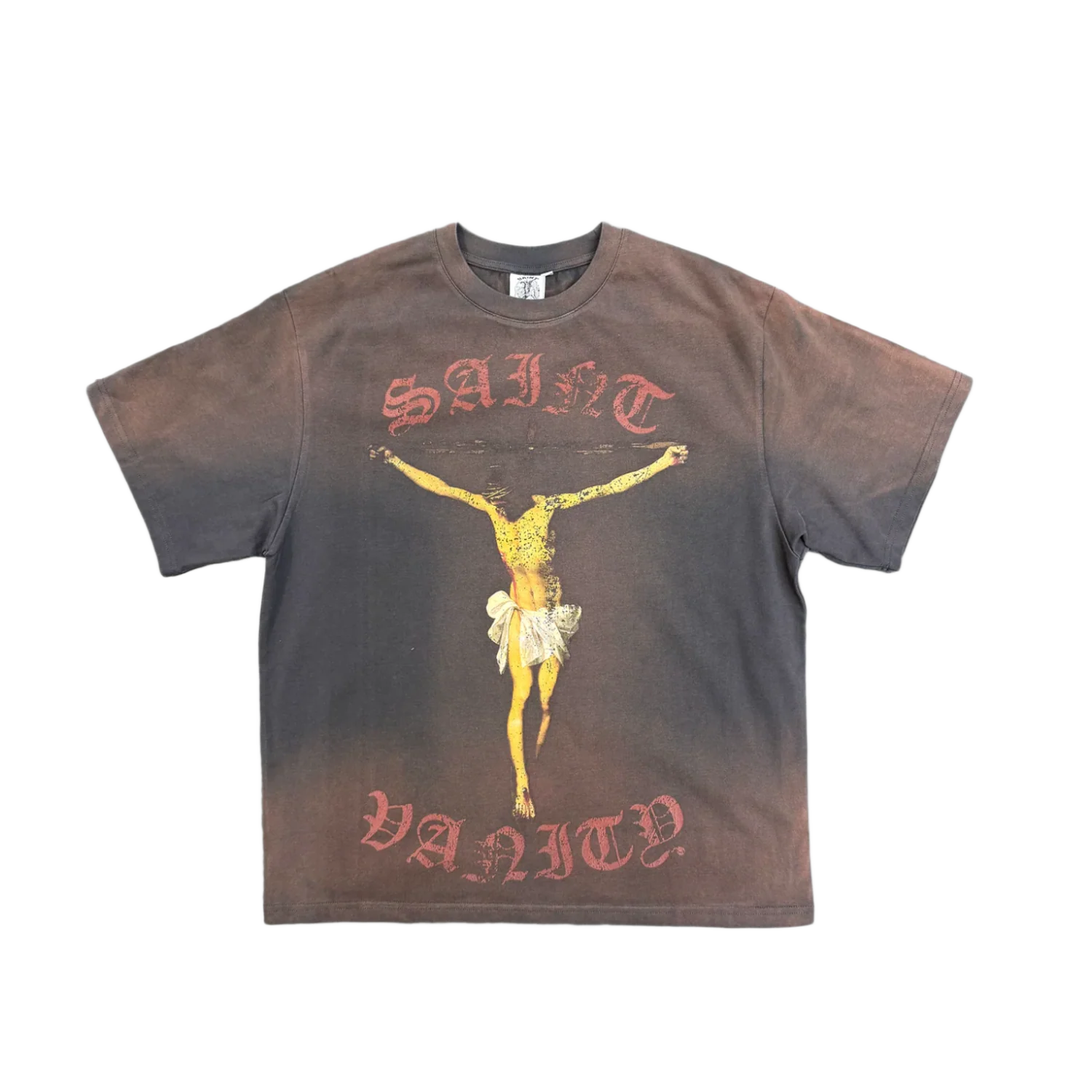 Saint Vanity 'Crucified' Vintage Brown Tee