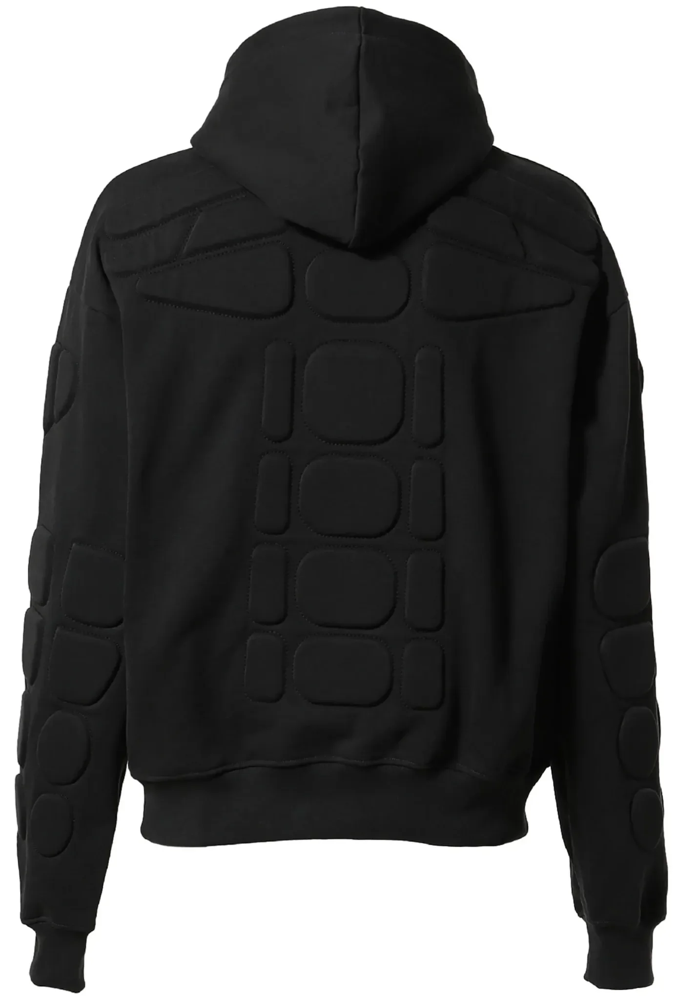 Satoshi Nakamoto 'Black' Padded Moto Hoodie - Image 2