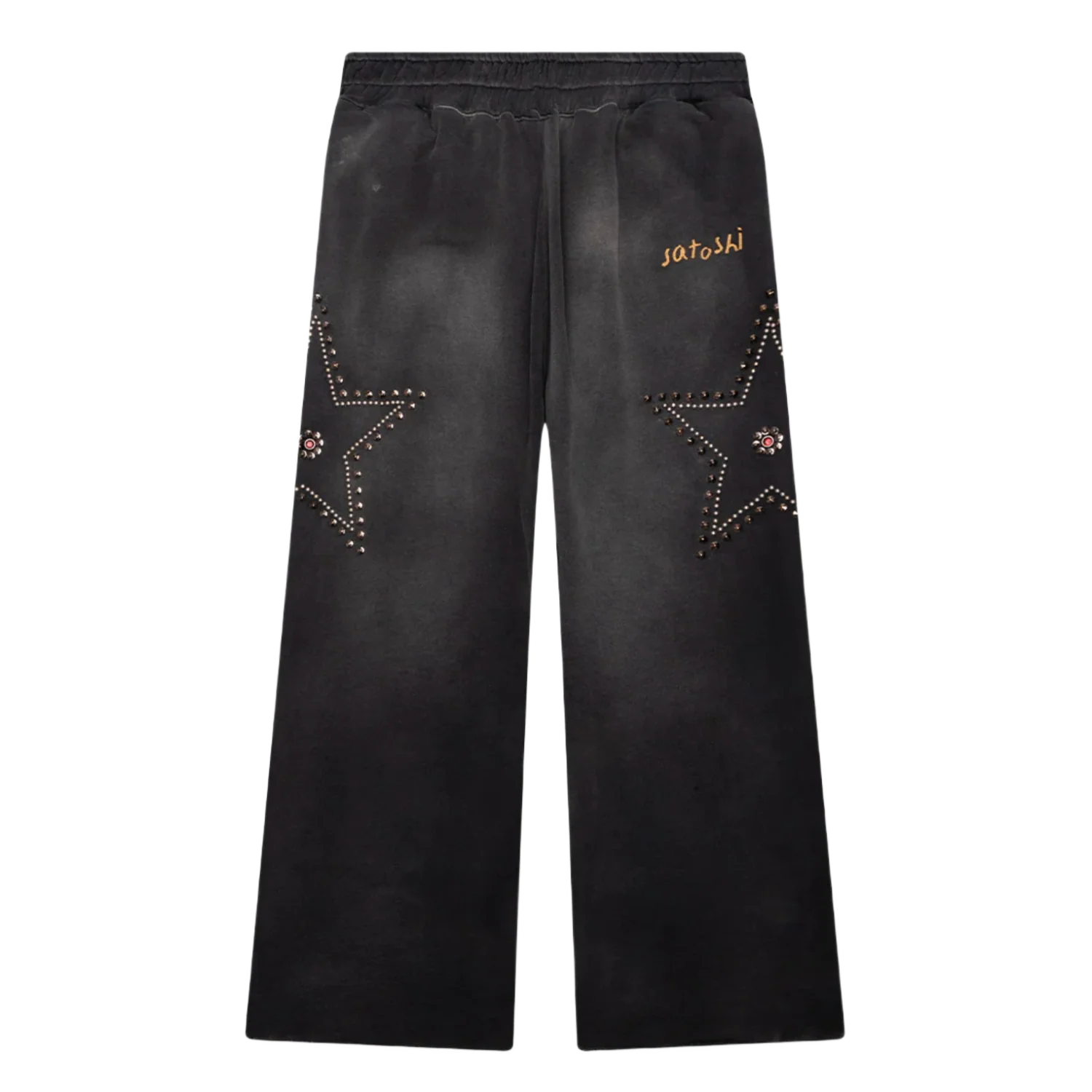 Satoshi Nakamoto 'Black' Star Studded Sweatpants