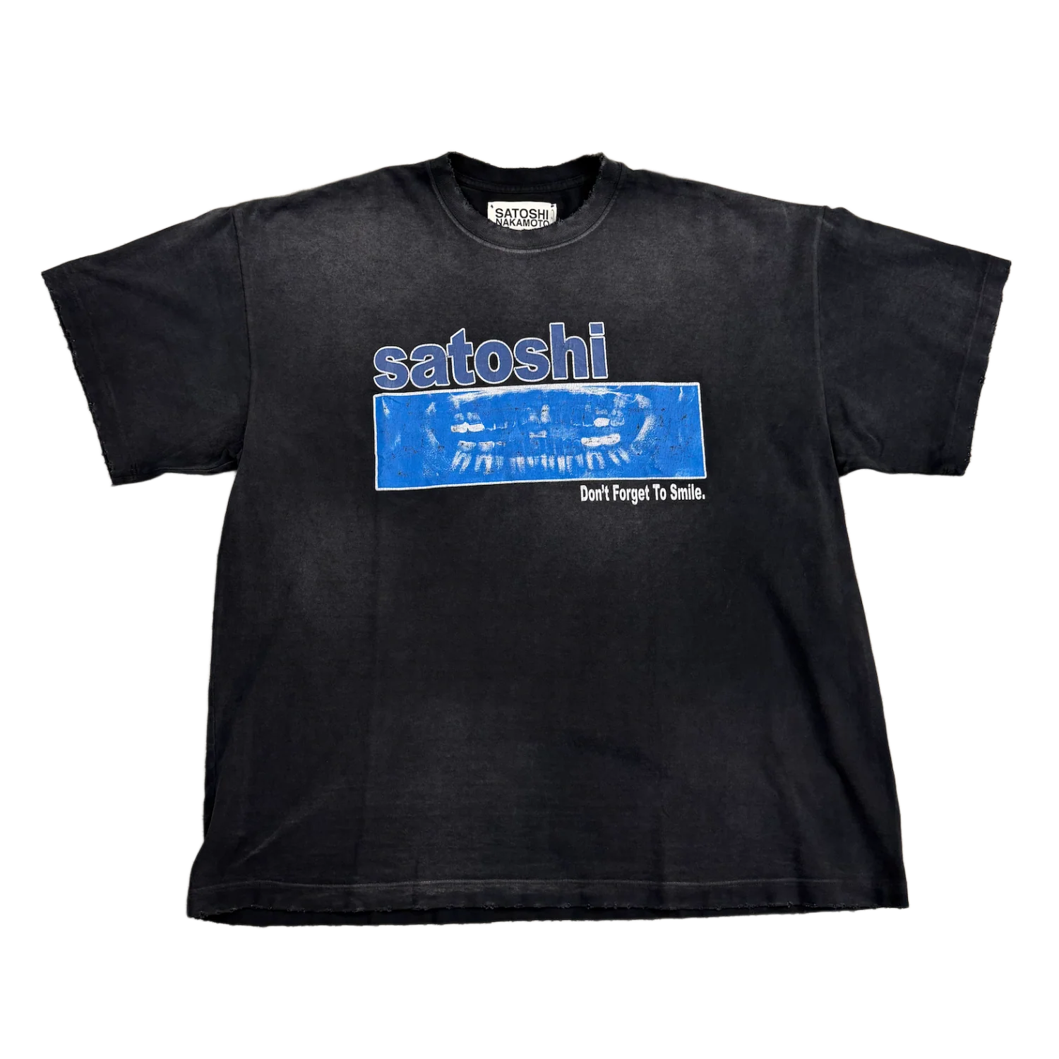 Satoshi Nakamoto 'Don't Forget to Smile' Black Tee