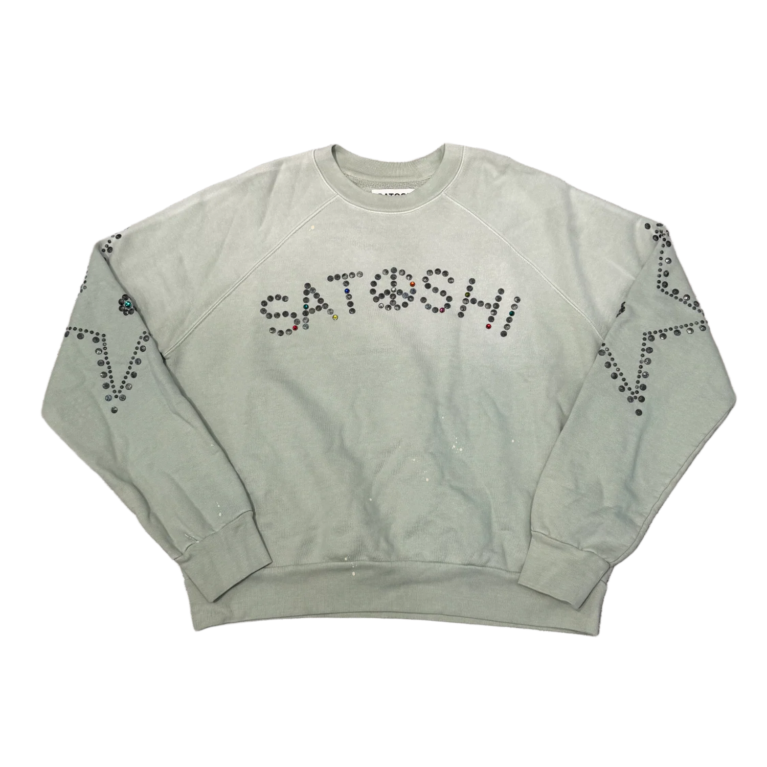 Satoshi Nakamoto 'Green' Star Studded Crewneck