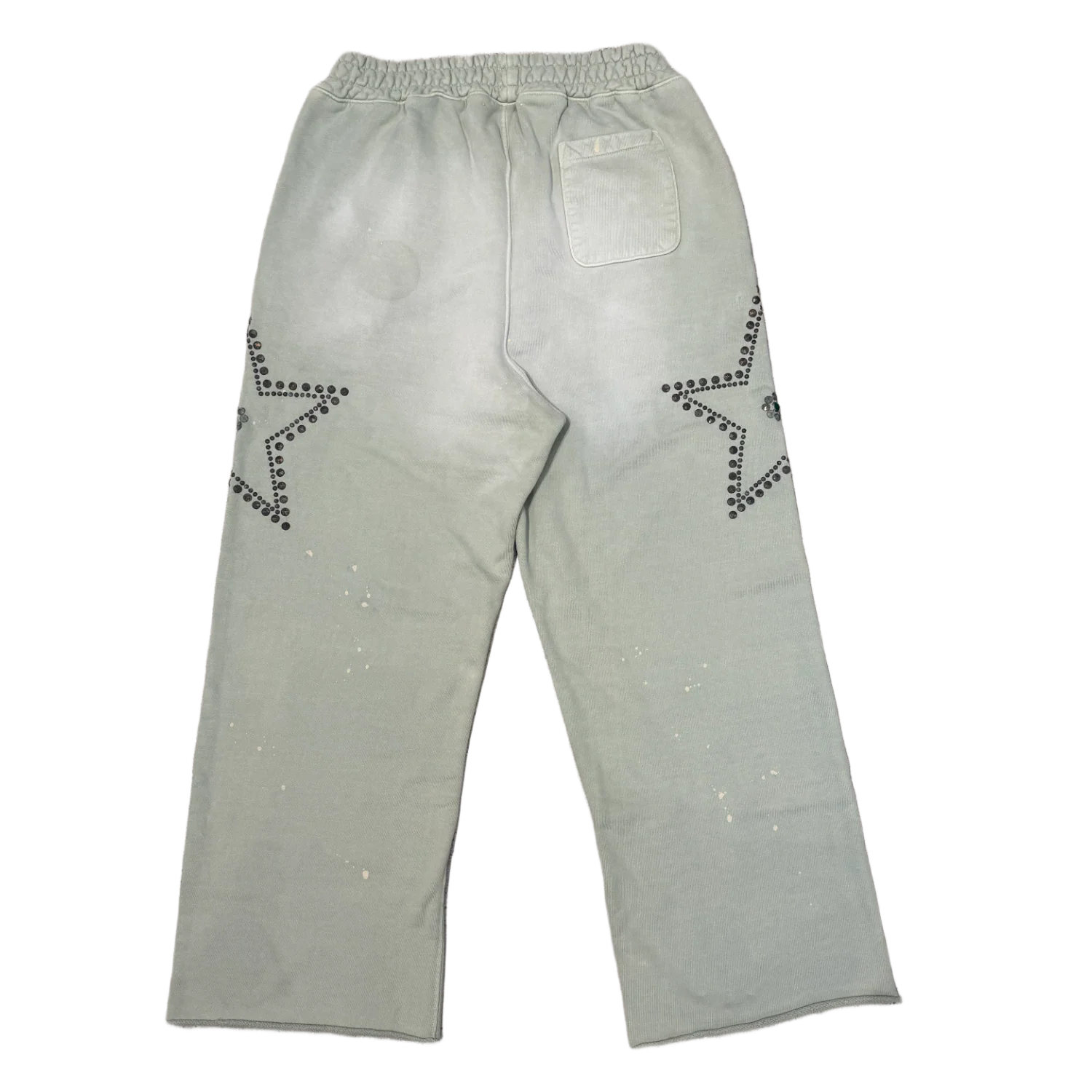 Satoshi Nakamoto 'Green' Star Studded Sweatpants - Image 2