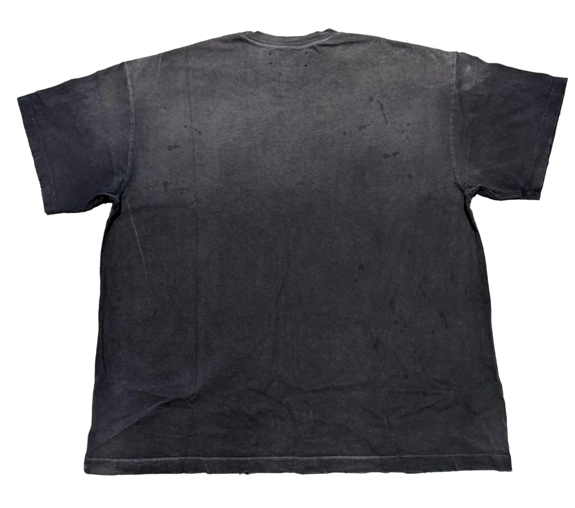Satoshi Nakamoto "Washed Black' Chain Stitch Tee - Image 2