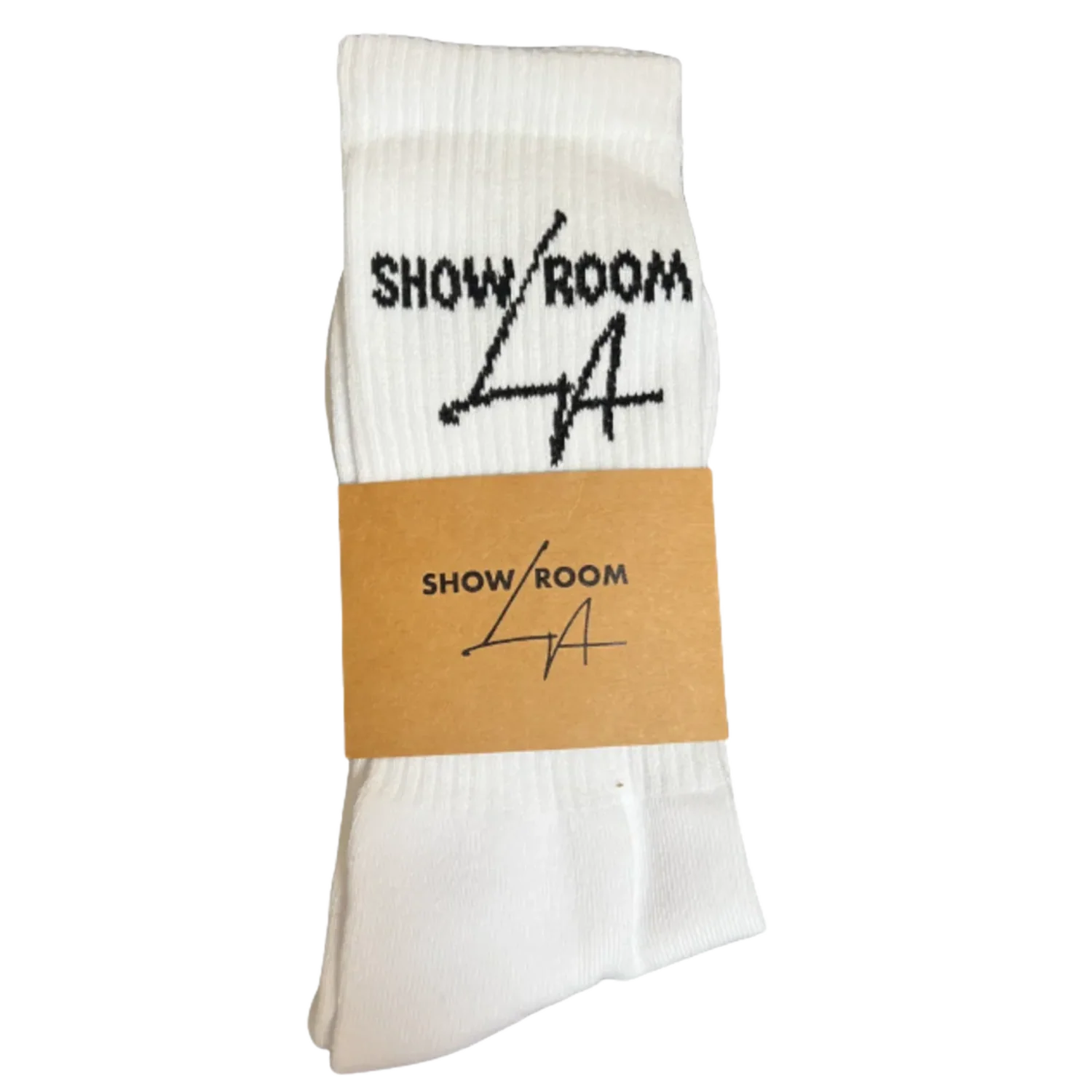 Showroom LA 'White' Logo Socks