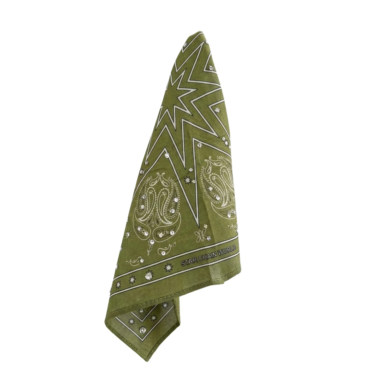 Starchain World 'Olive Green' Stardana Scarf - Image 2