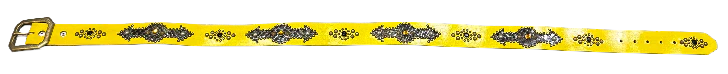 Studded 'Black Snakeskin Arrow Gem' Yellow Belt - Image 2