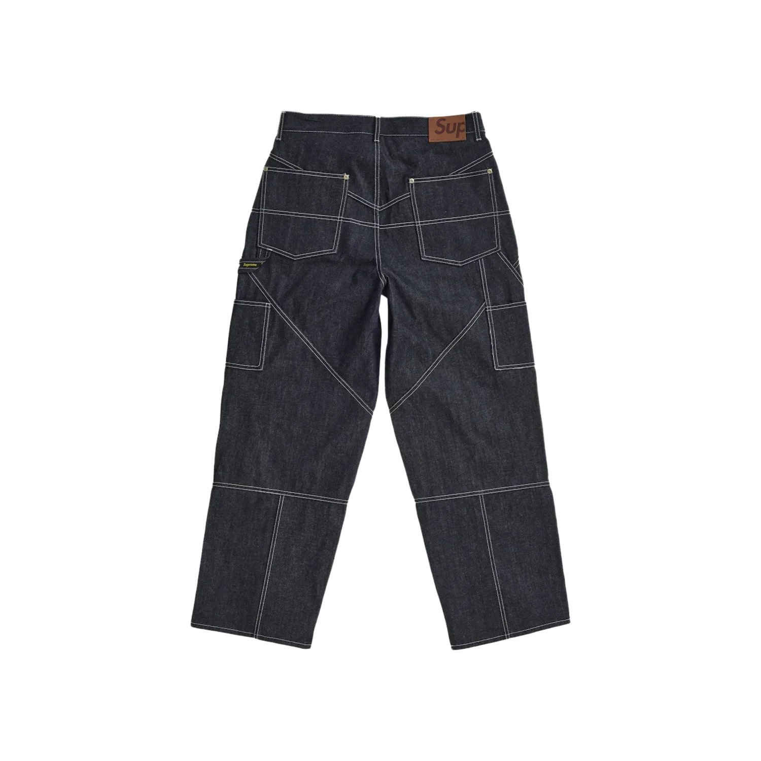 Supreme Contrast Stitch Double Knee Painter Jean Rigid Indigo - Image 2