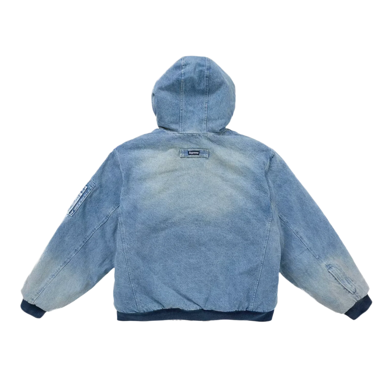 Supreme 'Faux Fur' Reversible Denim Work Jacket - Image 2