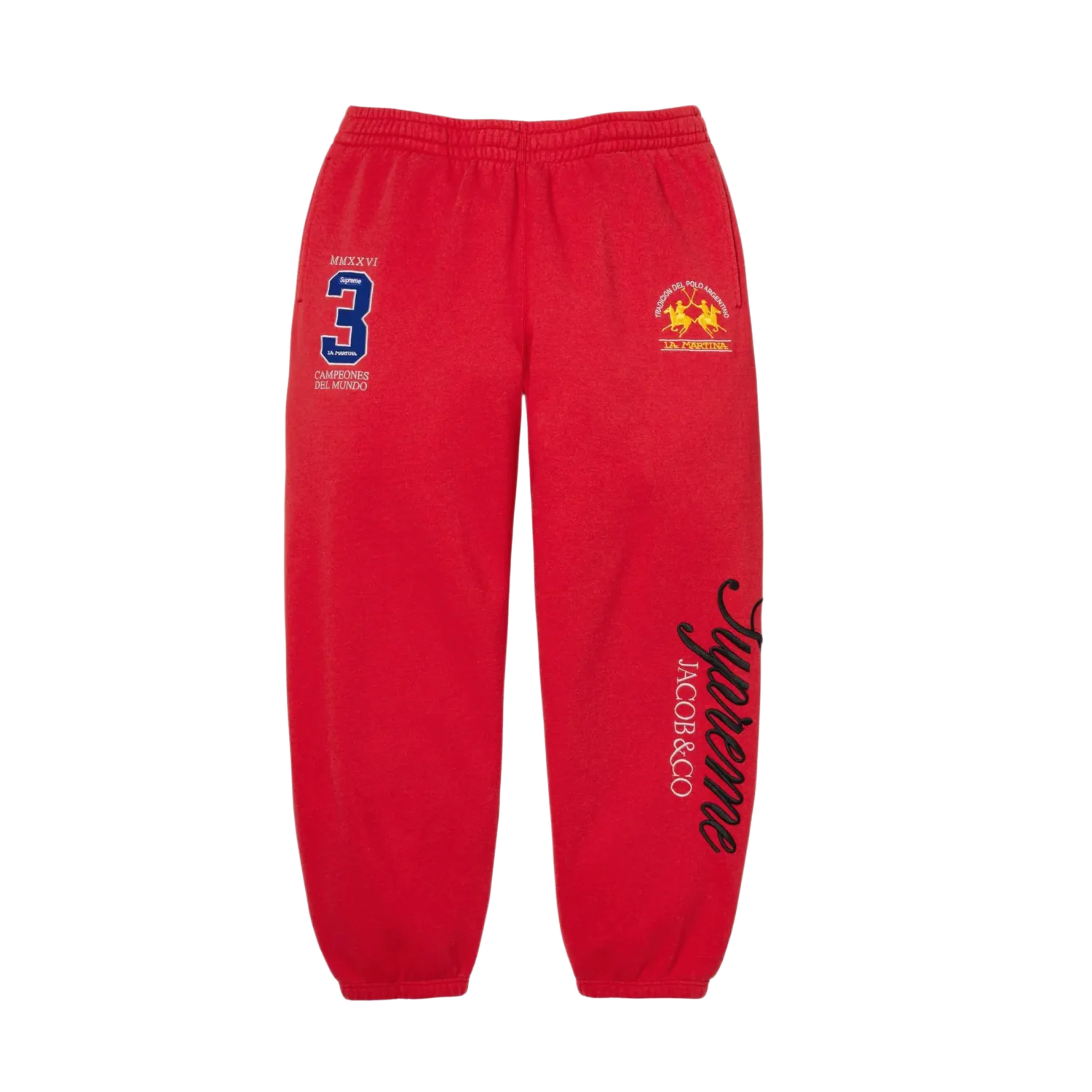 Supreme 'Red' La Martina Sweatpants