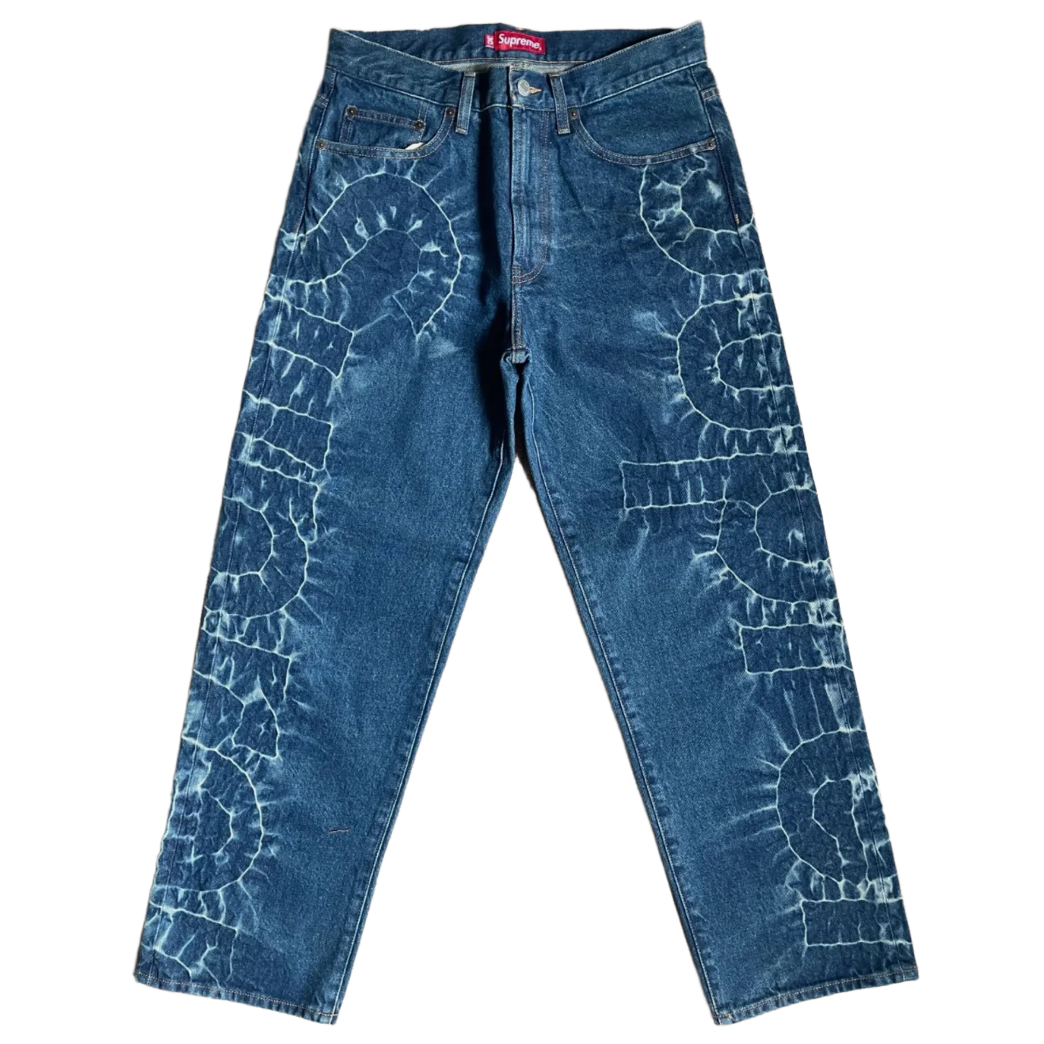 Supreme 'Rigid Indigo' Shibori Jeans