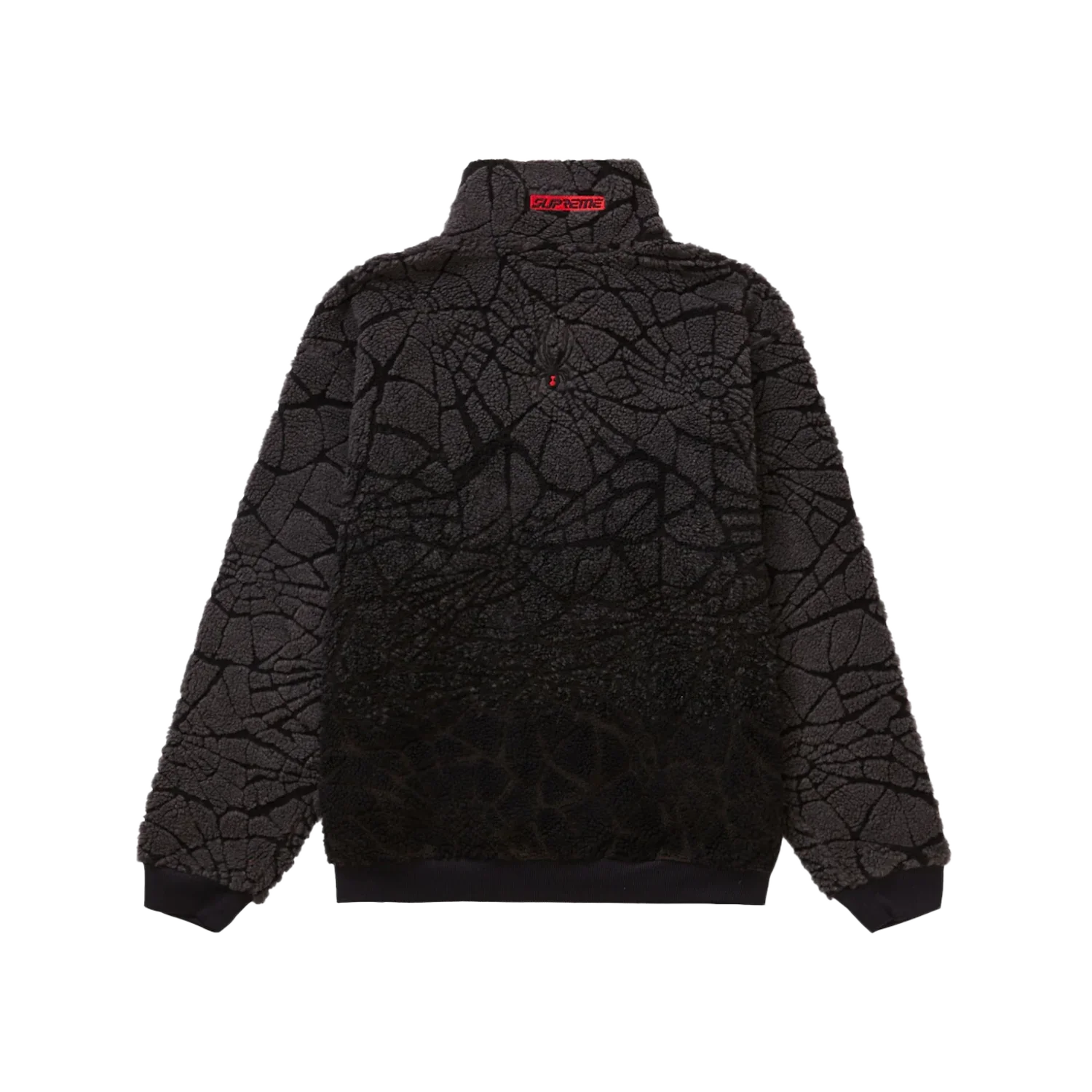 Supreme Spyder Web Polar Fleece Jacket Black - Image 2