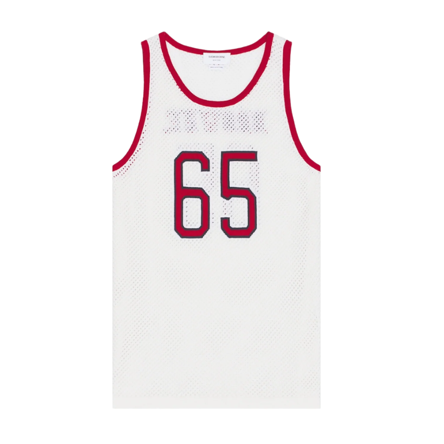 Thom Browne 'White' Cashmere Mesh Basketball Jersey