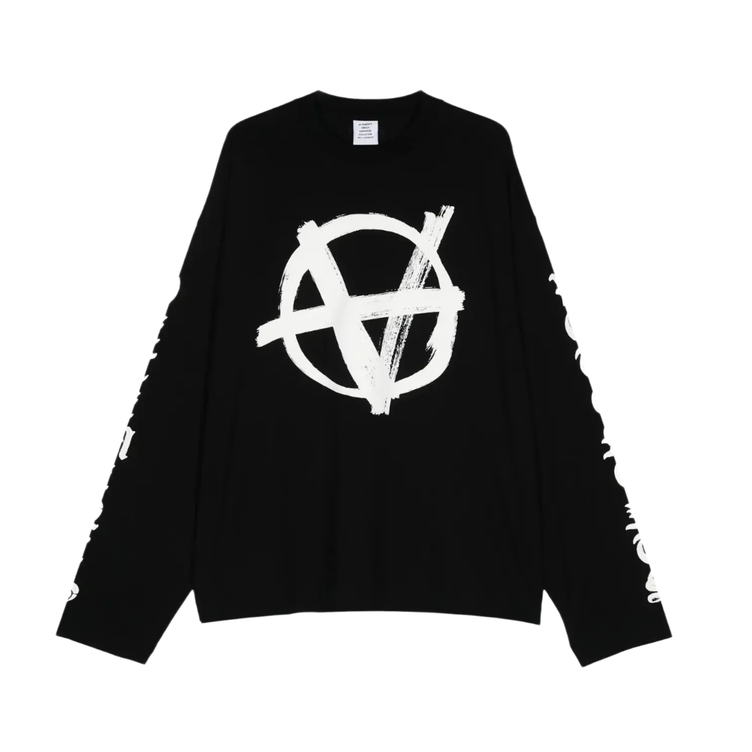 Vetements 'Double Anarchy' Black Long Sleeve Tee