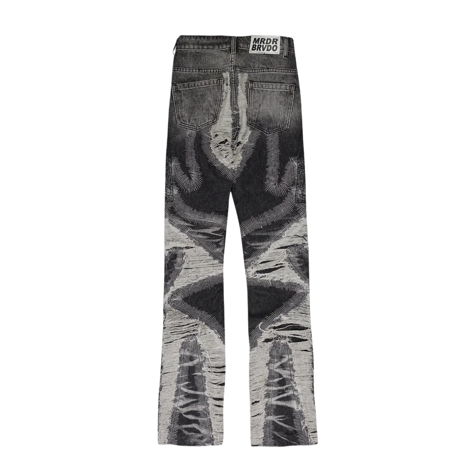 Who Decides War 'Black Path' Wide Leg Jeans - Image 2