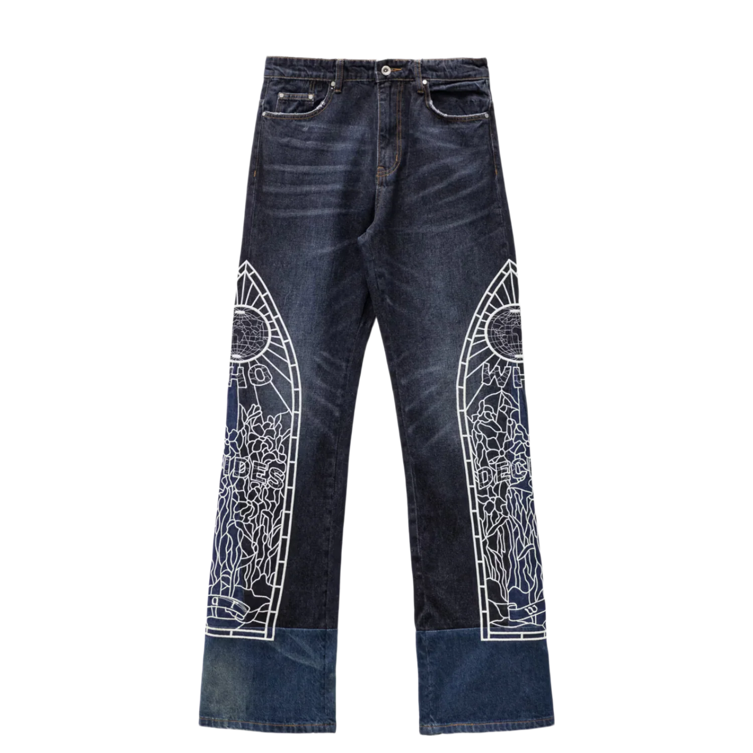 Who Decides War 'Indigo Cowboy Denim' Embroidered Jeans